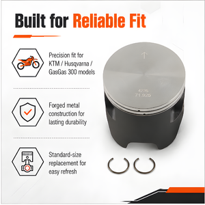 Kit Anelli Pistone Forgiati STD 71.925mm per Moto <span class=keywords><strong>KTM</strong></span> 300 EXC EXCF SX <span class=keywords><strong>SXF</strong></span> XC-W Husqvarna TE300 GasGas MC300 17-23 Accessori - Product Image 3