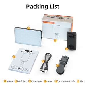 Lampe LED rechargeable best-seller <span class=keywords><strong>pour</strong></span> <span class=keywords><strong>selfie</strong></span> avec clip de fixation <span class=keywords><strong>pour</strong></span> téléphone <span class=keywords><strong>portable</strong></span>, ordinateur <span class=keywords><strong>portable</strong></span>, ordinateur, et conférence - Product Image 4