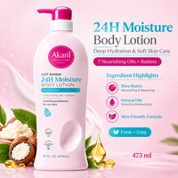 Lotion corporelle hydratante 24H Akaril 473ml – Fraîcheur et confort, douce pour la peau, au beurre de karité, nourrissante et réparatrice, soin quotidien