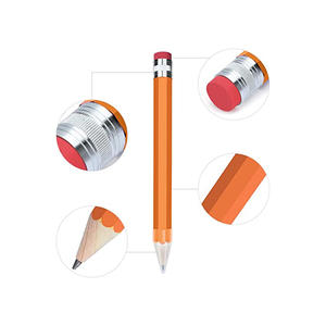 Crayon géant en bois avec capuchon - Plusieurs couleurs pour la maison, les fournitures scolaires, les enfants, les enfants d'âge préscolaire - Product Image 2