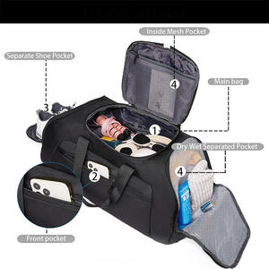 Bolsa de lona impermeable personalizada de 45L, <span class=keywords><strong>60L</strong></span>, 90L, para hombre, ropa, Yoga, gimnasio, viajes, deporte, con zapatos, mochila de hombro espacial - Product Image 2