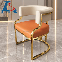 Chaise de salle à manger moderne en métal de haute qualité, siège de luxe pour le thé, le maquillage, idéal pour hôtel, bureau, salon de manucure, usage domestique