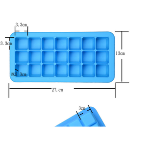 Molde de silicona personalizado de fácil desmoldeo, libre de BPA, con 21 cavidades para cubitos de hielo y tapa extraíble. - Product Image 5