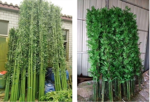 Cây tre nhân tạo trang trí nhà máy Phụ kiện tre nhựa Duy nhất dài tre chi nhánh với lá - Product Image 3