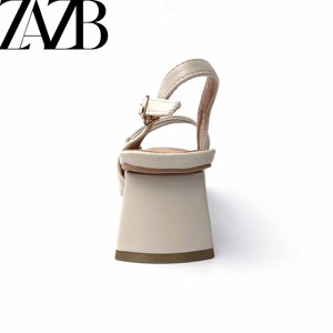 Sandales de luxe personnalisées avec strass et ceinture transparente pour femmes et femmes, sandales à talons hauts à la mode pour femmes - Product Image 4