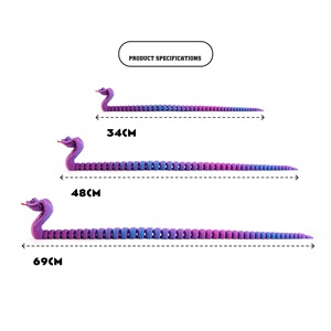 Feeron Juguete de Serpiente Flexible y Duradero Impreso en 3D con Articulaciones de PLA para Niños, Juguete Realista para Jugar, 34 cm, Modelo DPT-01, Regalo Divertido para Niños y Niñas - Product Image 3