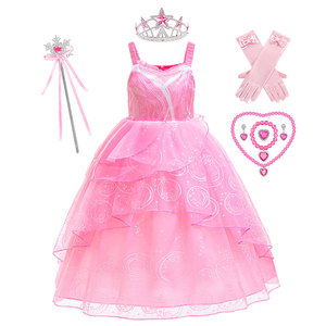 Nuovo <span class=keywords><strong>Costume</strong></span> <span class=keywords><strong>da</strong></span> Film per Giochi di Ruolo, Abito Glinda Ispirato a Wicked, Vestito <span class=keywords><strong>da</strong></span> Principessa Rosa, Abito <span class=keywords><strong>da</strong></span> Ballo per <span class=keywords><strong>Bambina</strong></span>, Carnevale, Abito Adorabile <span class=keywords><strong>da</strong></span> Mago della Luna - Product Image 1