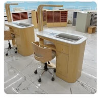 Table à ongles moderne en bois massif pour salons de beauté, salons, ateliers - Mobilier commercial durable