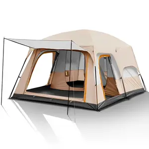 Büyük taşınabilir iki oda ve bir salon kamp açık su geçirmez aile kamp çadırları