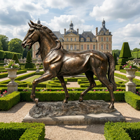 Figurine de cheval en bronze artisanale - Taille personnalisable, patine et socle gravé, sculpture en bronze