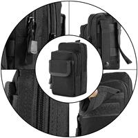 Étui de téléphone tactique MOLLE, pochette de ceinture EDC multi-poches pour téléphones portables, cartes et équipement de plein air