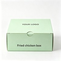 Vente d'usine - Boîte à poulet frit - Boîte en papier alimentaire - Logo personnalisé - Impression numérique - Boîte d'emballage pour hamburger - Emballage pour restauration rapide - Recyclable