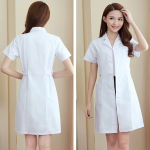 Bata Blanca de Médico para Estudiantes de Medicina, Uniforme de Trabajo Unisex de Algodón para Laboratorio, Farmacia y Clínica - Product Image 5