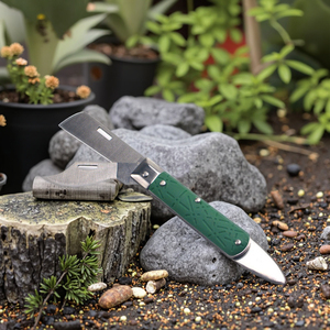 Couteau pliant pour greffage, acier inoxydable, manche en plastique, coupe-ramures pour semis de jardin, lame pour pépinière, outil d'élagage K5134N - Product Image 4