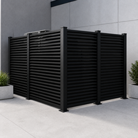Horizontale aluminium privacy schuttingpanelen voor achtertuin, airco-unit en patio-uitrusting.