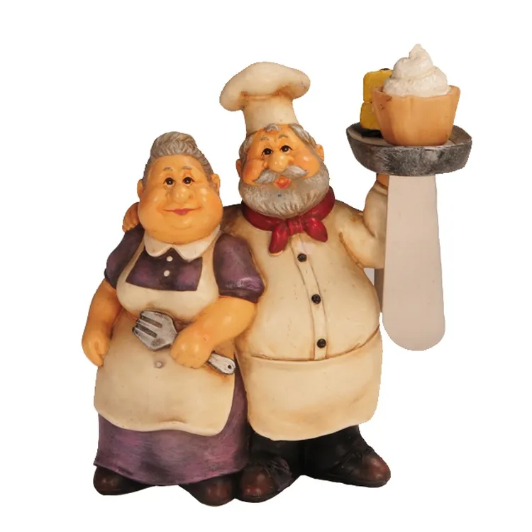 Resin Figurines Resin Polyresin Chefs With Spreader Tableware Dinnerware Home Decoration Figurine Gift