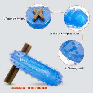 Cool Summer Dog Chew Toys TPR Frozen Ice Anneau de dentition avec des friandises Fun Pet Teether pour chiens de dentition - Product Image 2