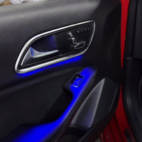 Pour Mercedes-Benz CLA W117, éclairage d'ambiance de base, 12/64 couleurs, éclairage d'ambiance intérieur LED, éclairage de porte, tableau de bord, espace pour les pieds, plug & play