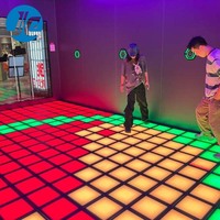 Dalles de sol interactives LED en fibre de verre et métal pour la petite enfance, les centres commerciaux, les jardins, les jeux intérieurs et les pistes de danse