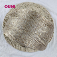 1/9Nm Chinese Manufacture Gold Silver Colorful Twisted Metallic Yarn for Handicrafts Bracelet Sparkle Metallic Shiny Yarn