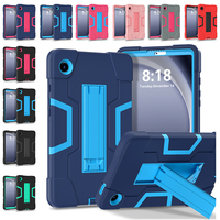 Coque de Protection Anti-Chute en Silicone, Caoutchouc et PC Antichoc avec Support Béquille pour Tablette Samsung Galaxy Tab A9 8.7 X110 X115 A11 2025