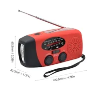 Multifunctional FM Radio Outdoor Emergency Hand-crank Generator Solar Mobile Phone Charging Lighting Table Lamp