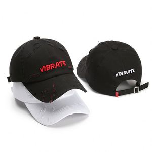 Casquette de baseball déchirée personnalisée de haute qualité, 6 panneaux, 100 % coton lavé, style vintage, réglable, avec logo brodé en 3D - Product Image 1