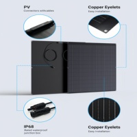 Panneau solaire monocristallin portable et flexible 60W, étanche IP67, pliable, pour la randonnée et le camping