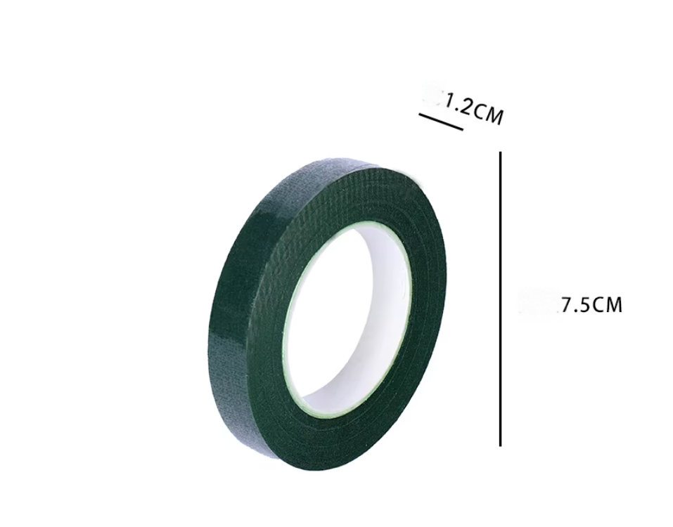 12 rouleaux de ruban floral vert - vert