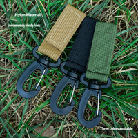 Clip de sac à dos tactique en nylon pour extérieur, boucle multifonctionnelle pour ceinture de taille, accessoire d'escalade, porte-clés