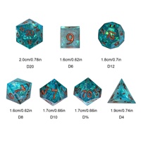 Pour Udixi Résine Sharp Edge Polyhedral Donjons et Dragons RPG Glitter Paper Jeu de dés colorés