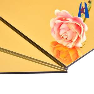 Panneaux composites Alucobond Blanc et Or, découpés à la machine, 4 mm, effet miroir doré, couleur <span class=keywords><strong>Maurice</strong></span>, liste de prix, revêtement <span class=keywords><strong>en</strong></span> Arabie Saoudite - Product Image 2