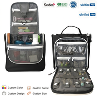 Trousse de Toilette Suspendue Portable pour Voyage avec Compartiments à Bijoux et Crochet – Idéale pour Hommes et Femmes, Douche