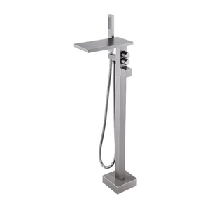 <span class=keywords><strong>Colonne</strong></span> de douche autoportante en laiton chromé avec <span class=keywords><strong>mitigeur</strong></span> pour <span class=keywords><strong>baignoire</strong></span>, finition Gun Metal, pour salle de bain - Product Image 2