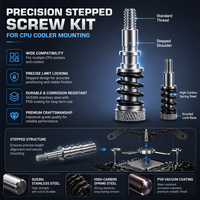 Tornillo de Resorte Cativo de Acero Inoxidable con Hombro Escalonado para Disipador de Calor, Componente Mecánico Industrial Preciso y Largo, Fijación Rápida