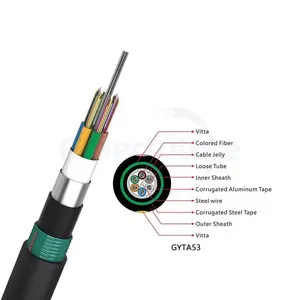 지하 방수 더블 재킷 216 코어 광섬유 케이블 더블 장갑 GYTA53