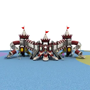 <span class=keywords><strong>Grand</strong></span> château filature tuyau toboggans parc extérieur équipement de jeux divertissement scolaire ensembles de jeux pour enfants - Product Image 1