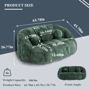 Fauteuil Paresseux Confortable Sans Dossier Pliable pour Salon et Hôtel – Adultes et Enfants - Product Image 4