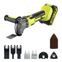 21V Kabelloses Oszillierendes Multifunktionswerkzeug 500W mit Gerader Klinge Halbkreissägeblatt Schleifpad Schaber-Set für DIY