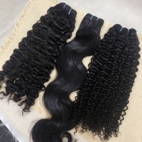 Vendor Rambut Manusia 100% Asli Grosir, Bundel Rambut Virgin Brasil 15A Raw Double Drawn Cuticle Aligned Body Wave