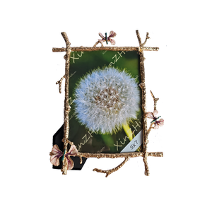 XinZhiRun Real <span class=keywords><strong>Butterfly</strong></span> Foto rahmen 5x7 Zoll, Gold Metal Tree Branch Design für Home Office Wand dekoration - Product Image 1