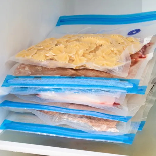 Custom Transparent Vacuum Sealer Bag Roll To Food Packaging Seal Pack Plastic Storage Bag