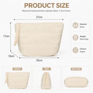 Sac de toilette en nylon grande capacité, organiseur de maquillage de voyage, pochette portable avec poignée, logo personnalisé OEM ODM - Product Image 2