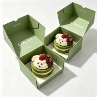Boîte à gâteau jetable de qualité alimentaire en gros pour boulangerie et pâtisserie, emballage de gâteau à l'encre de soja