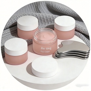 Face Eye Skin Cream Packaging <b>Jar</b> 50g 10g 15g 30g Custom <b>Empty</b> Frosted Purple Blue Pink Yellow Gold Cosmetic Glass Eye Cream <b>Jar</b> - Product Image 3