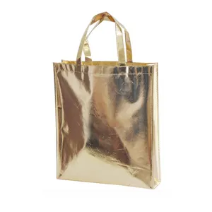 China Factory Wholesale Reusable Promotional New Design Recycle Custom Shopping PP metallic non woven bag