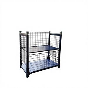 رفوف تخزين صناعية قابلة للطي والفصل مصنوعة من الفولاذ الشبكي، رفوف تكديس وتخزين مخصصة بسعة 1000 كجم - Product Image 1