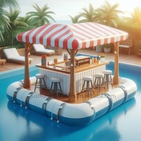 Barre flottante gonflable de barre de piscine de nouveau design avec la piscine pour la location de partie