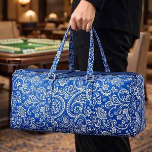 3 Piece <b>Set</b> Printed Waterproof Portable Travel Shoulder Strap Tiles Mat Pusher Carrying Case <b>Mahjong</b> Accessories - Product Image 2