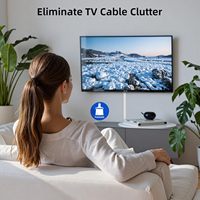Cache-câbles auto-adhésif en PVC de 142 pouces avec un style moderne, installation simple pour gérer les câbles de télévision domestiques